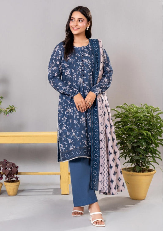Diners Khaddar Printed 3pc D11