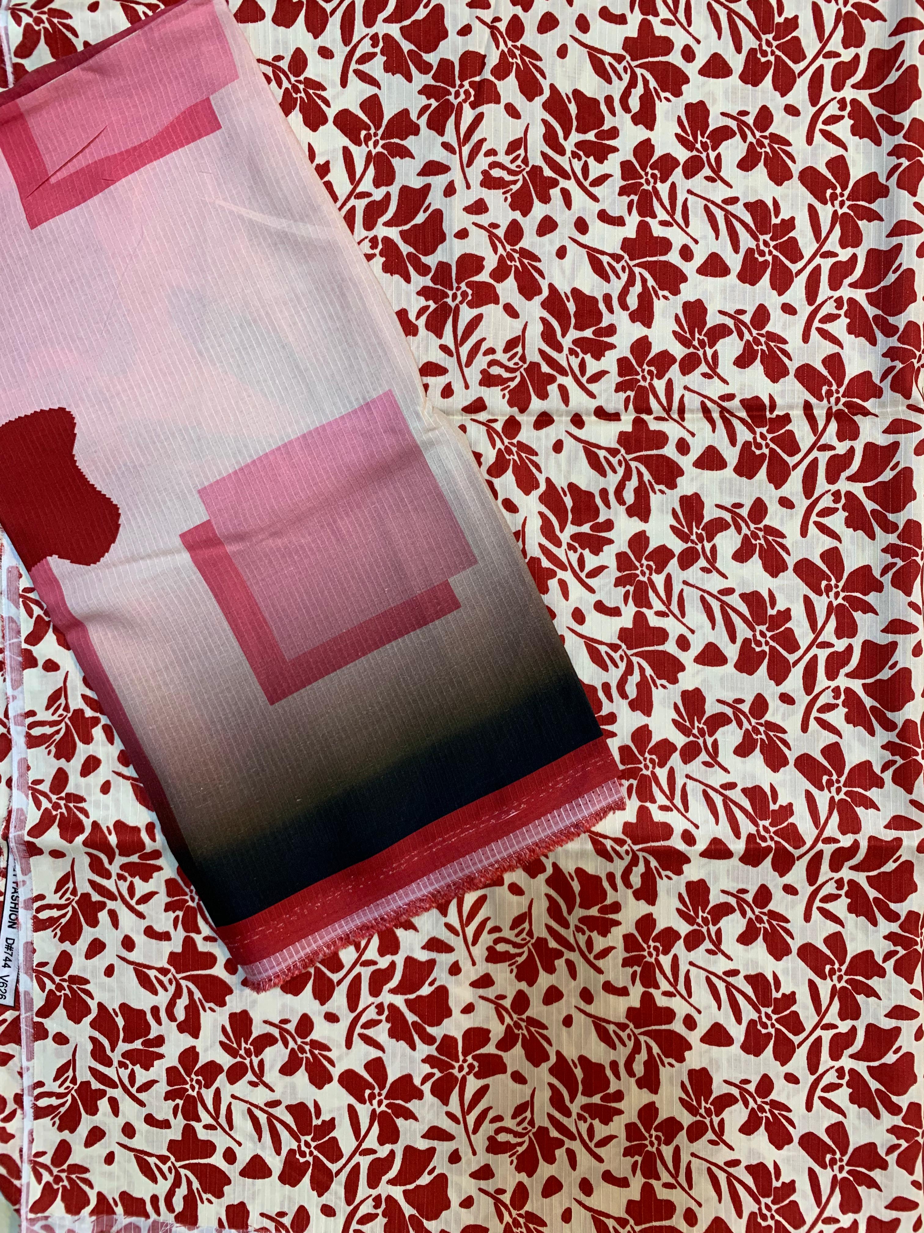 Bin Inam Printed Banadora Linen 3pc D18