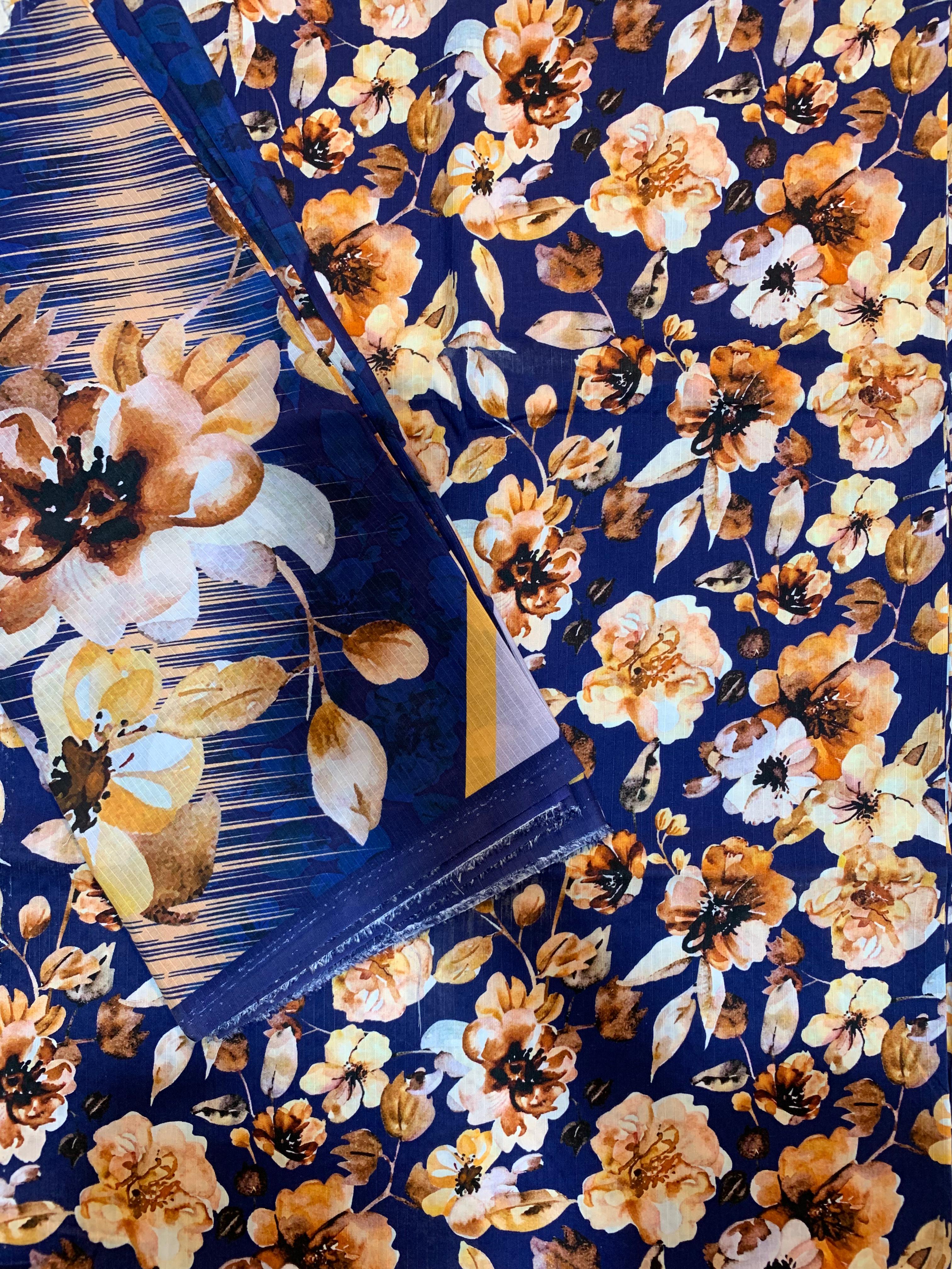 Bin Inam Printed Banadora Linen 3pc D2