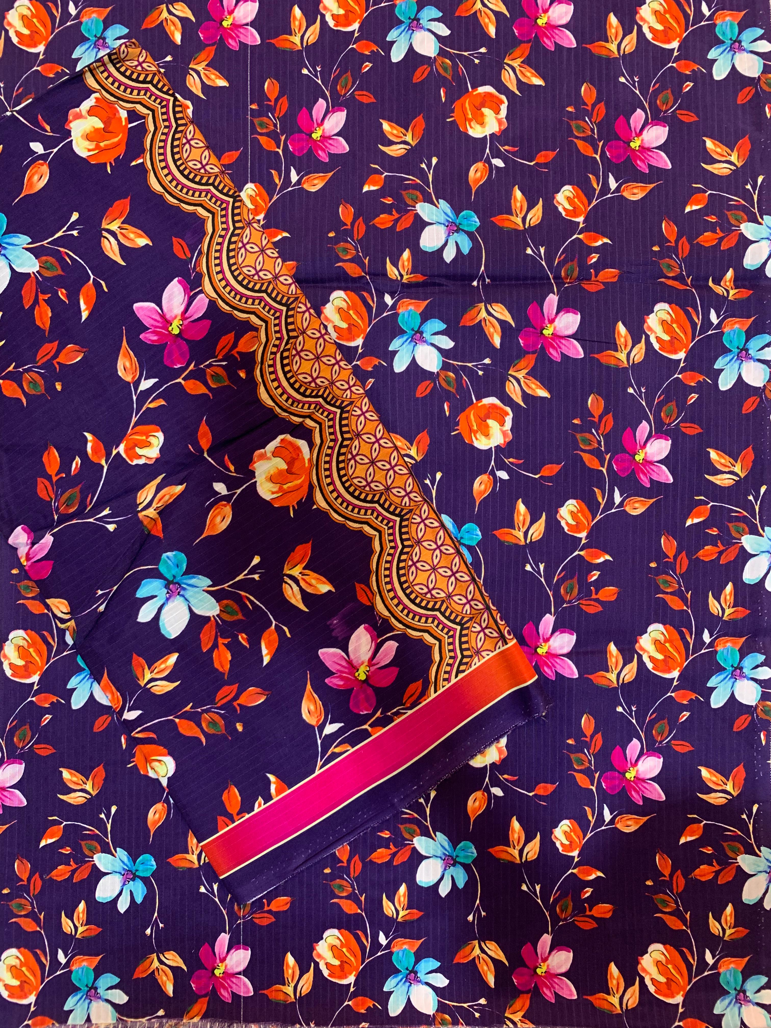 Bin Inam Printed Banadora Linen 3pc D20