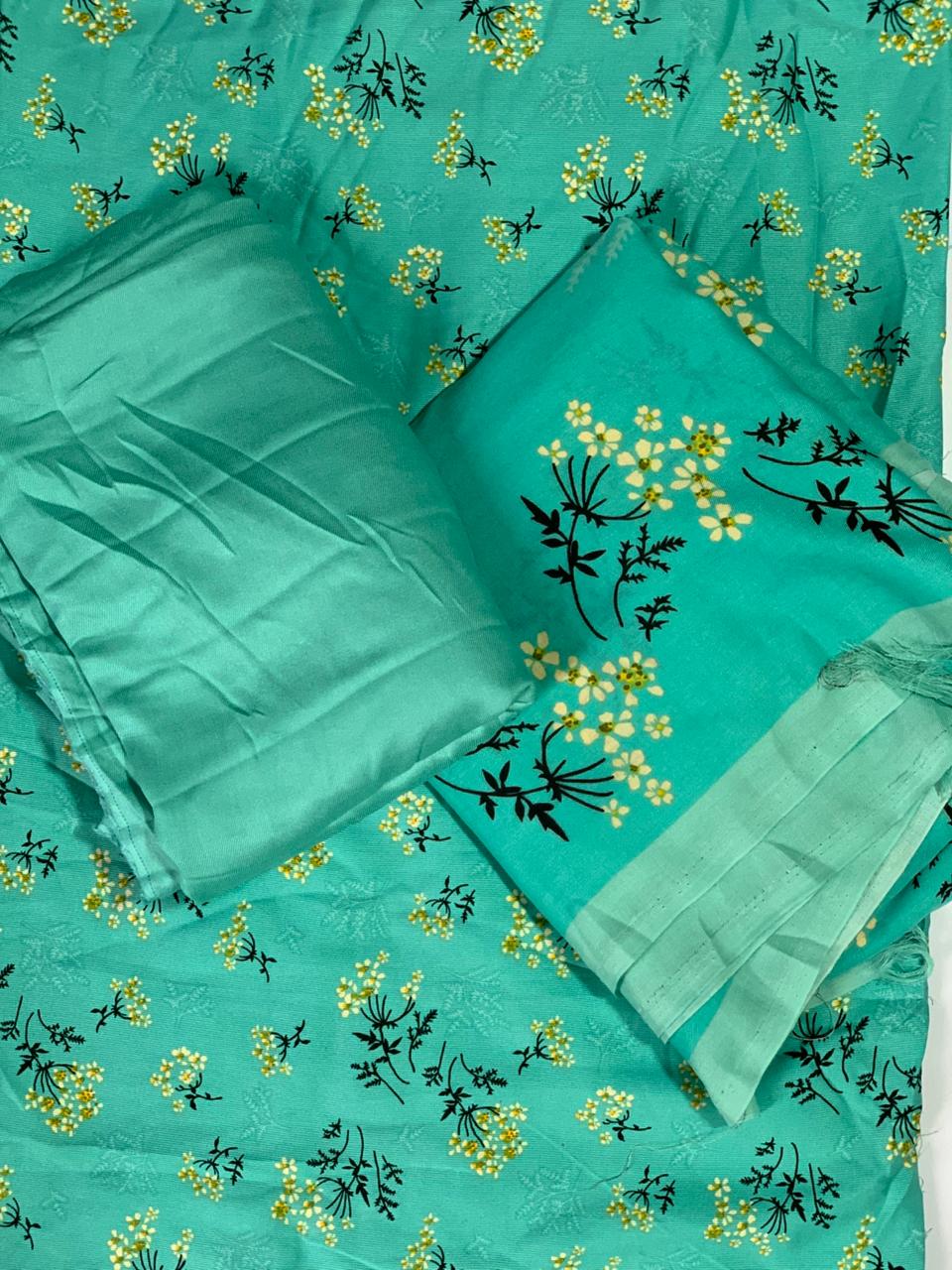 Pashmina Printed Cotray Wool Shawl 3pc D24