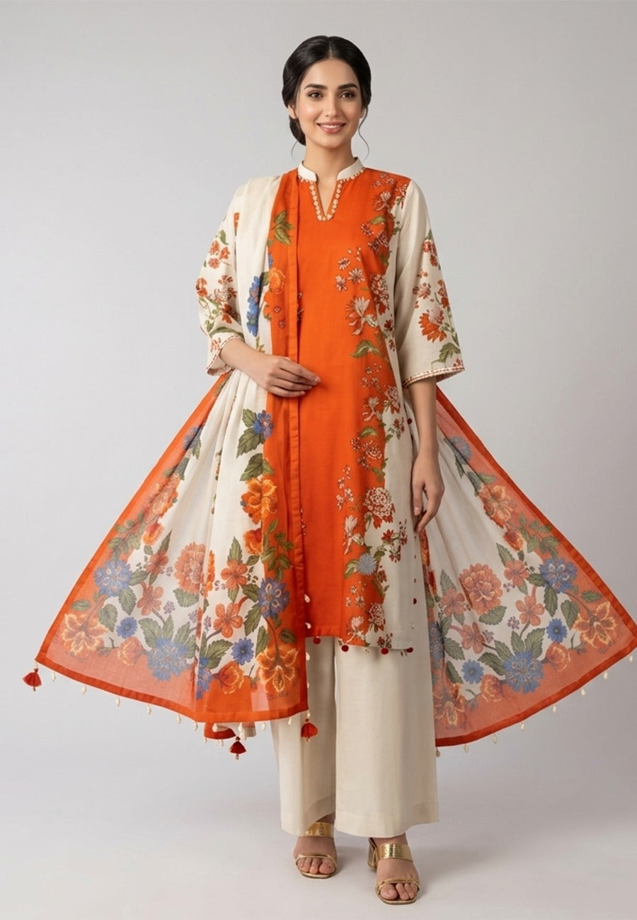 J. Premium Digital Printed Lawn 3pc Vol-4-D1