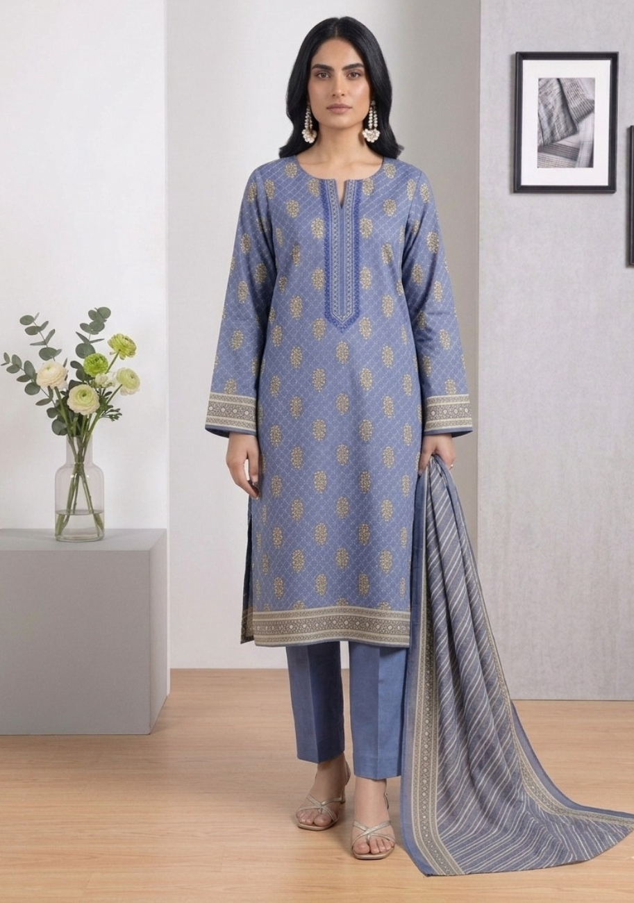 Khaadi Luxury Printed Summer Lawn 3pc Vol-1-D5