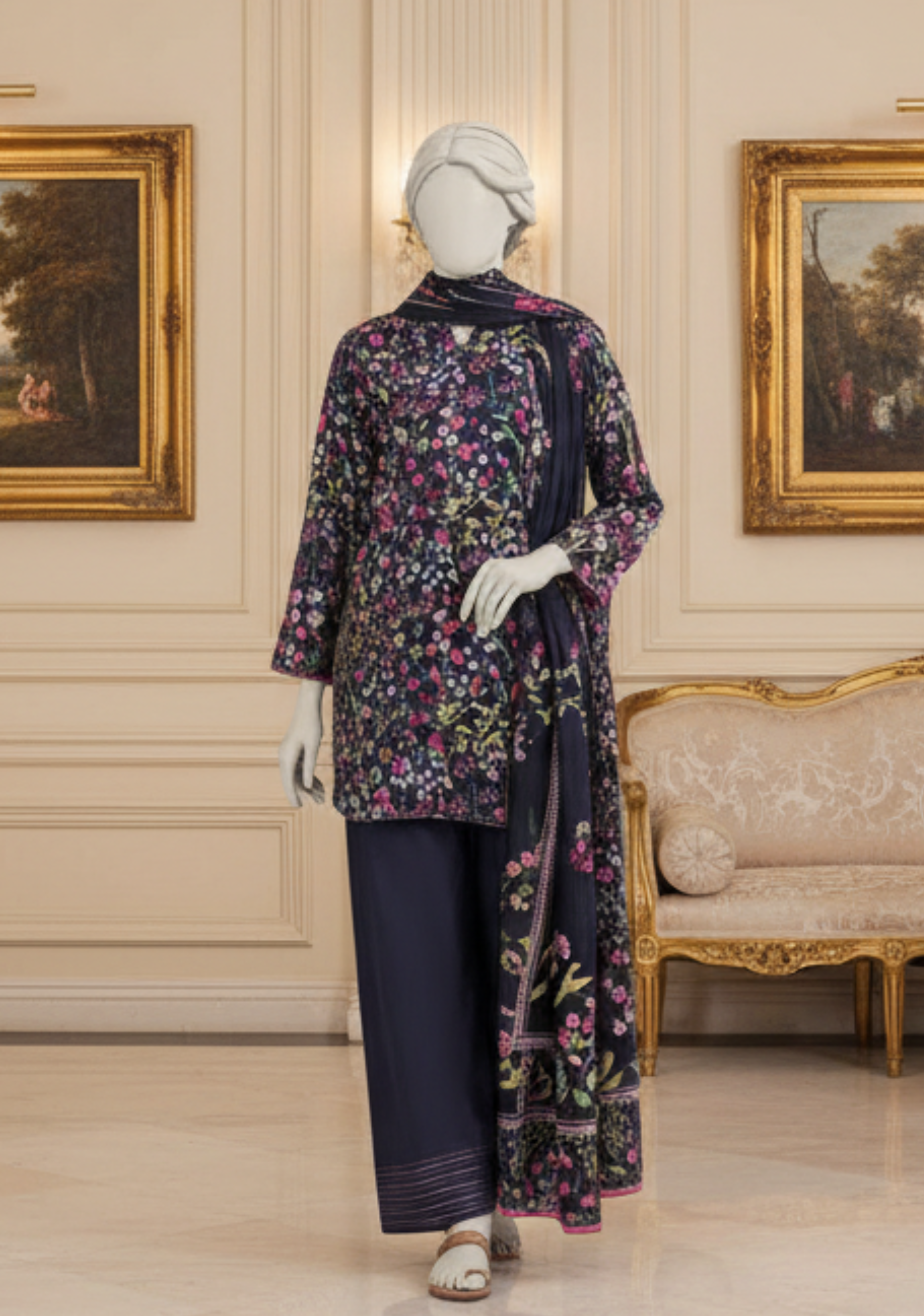 MTJ Banadora Printed Lawn 3Pc D1