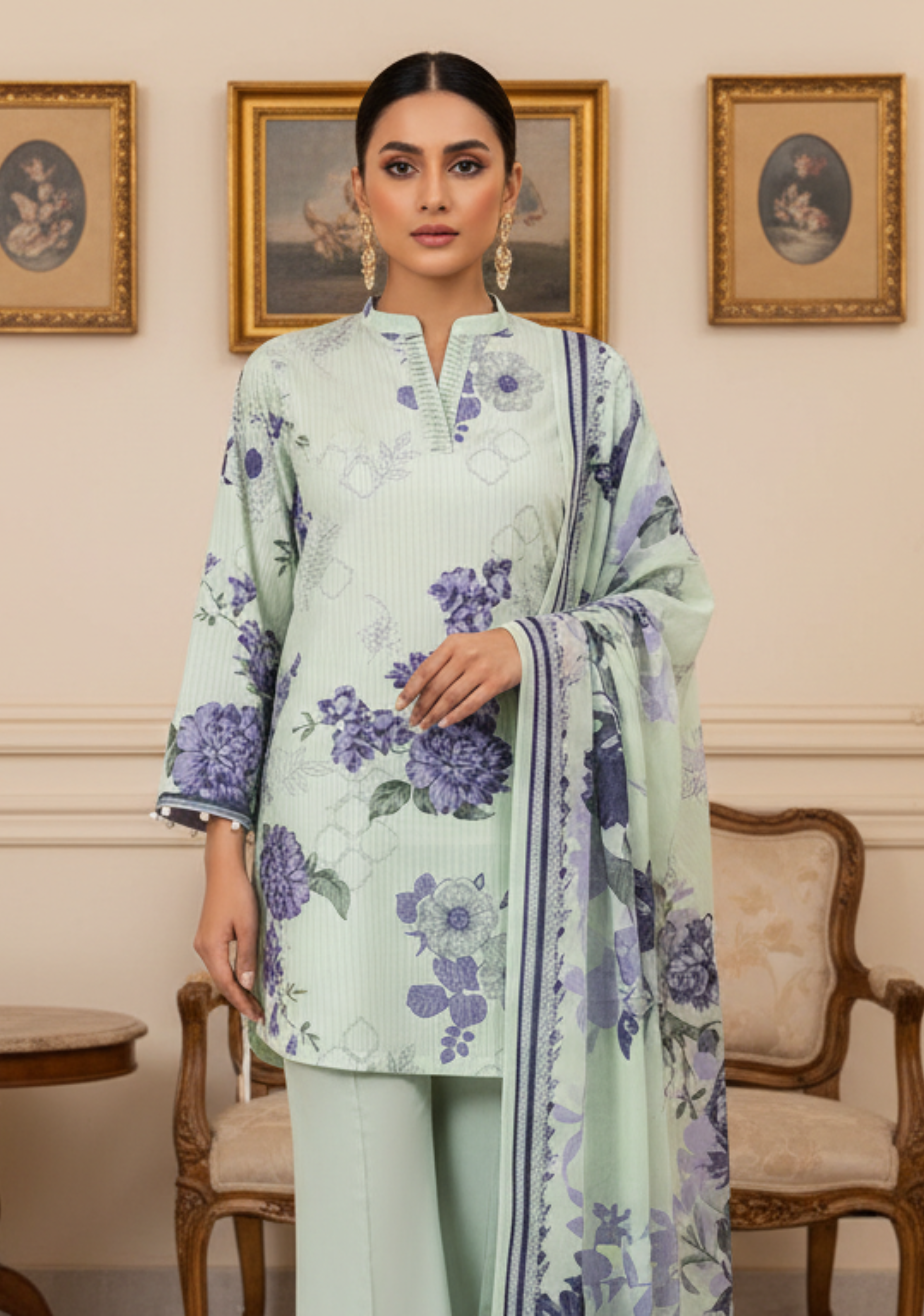 MTJ Banadora Printed Lawn 3Pc D9