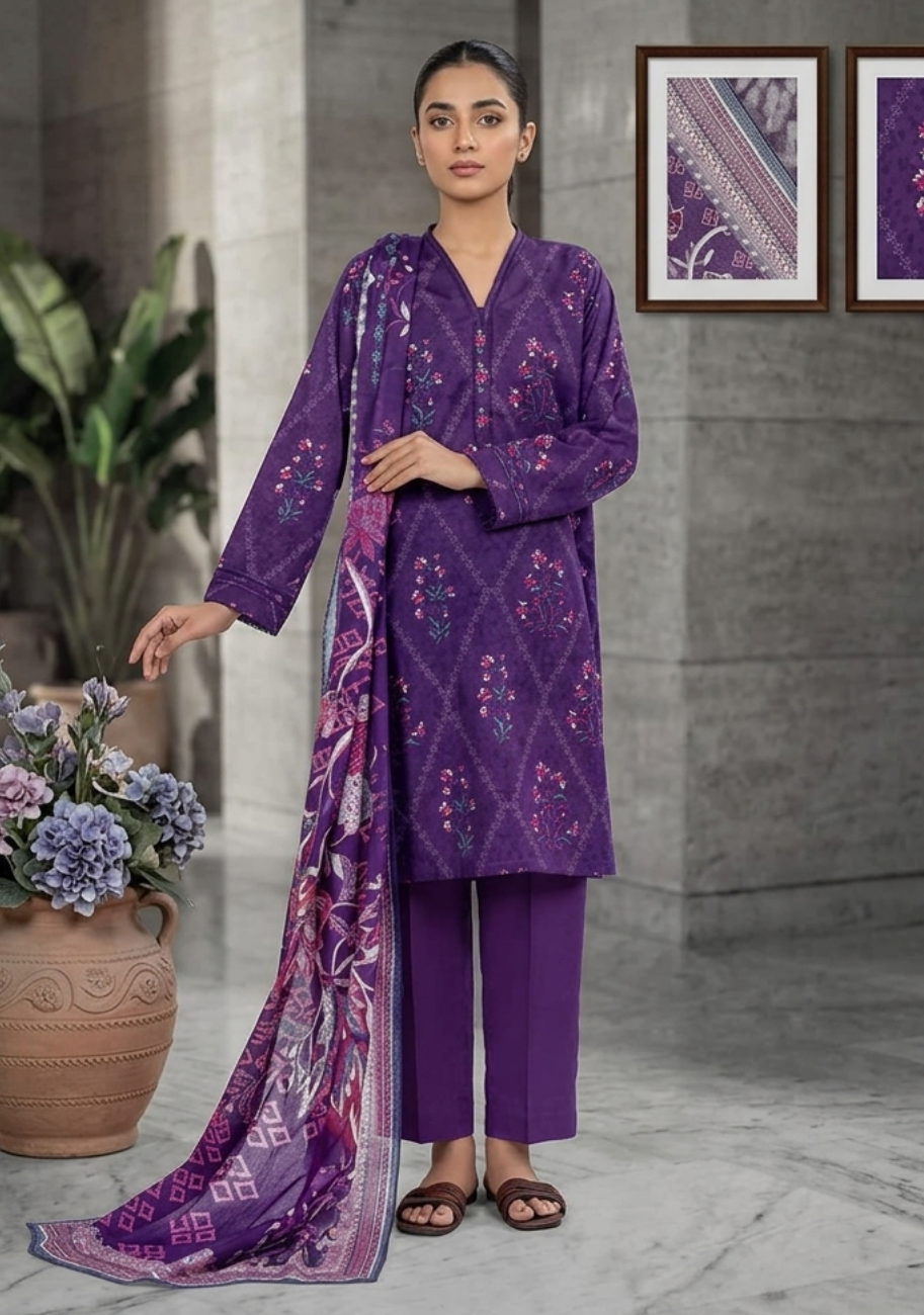 MTJ Premium Printed Lawn 3pc Vol-6 D1