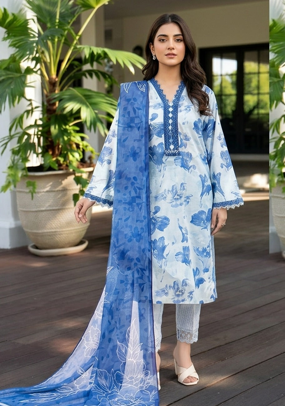 MTJ Premium Printed Lawn 3pc Vol-7 D4