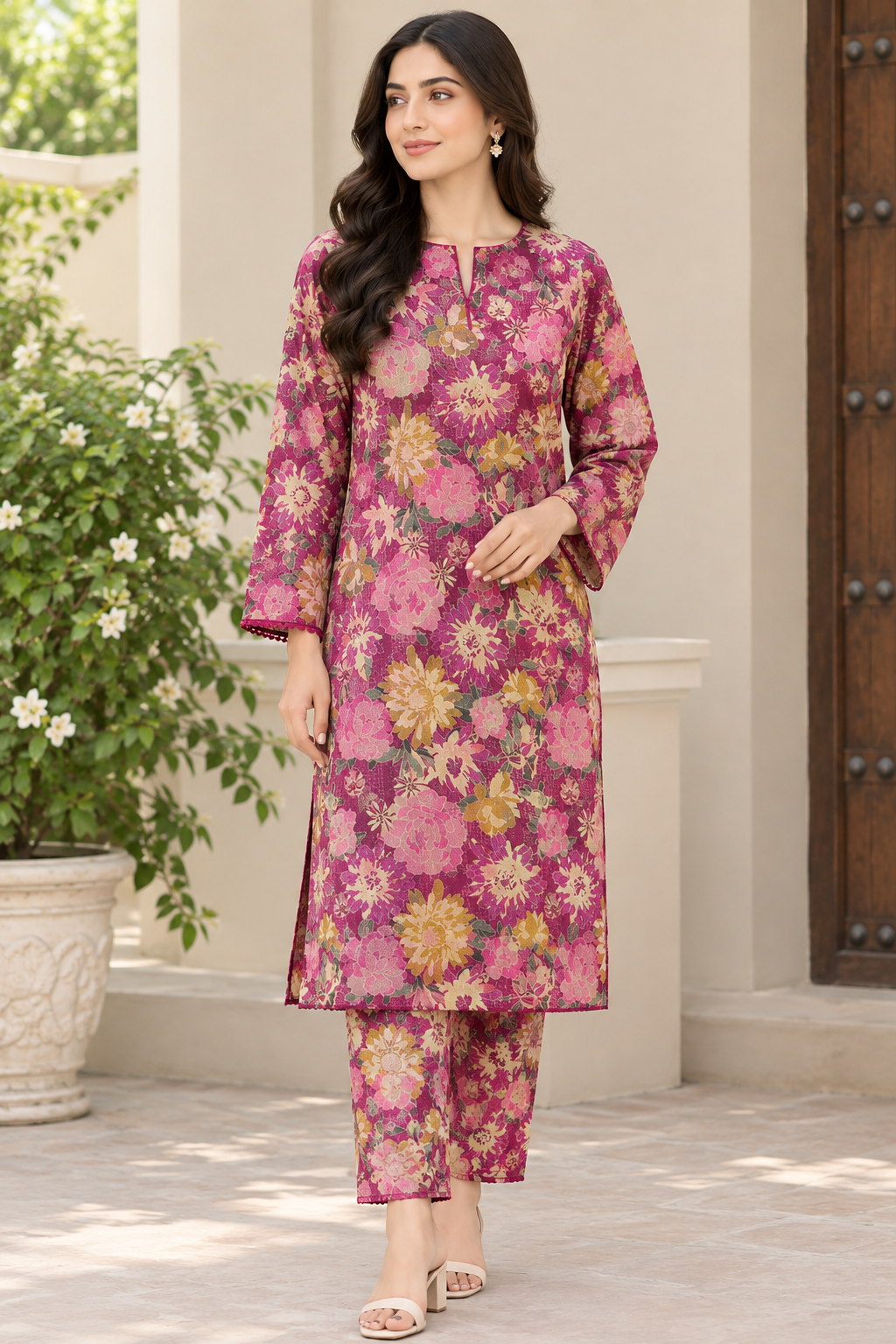 REGALIA IDENTIC ALL OVER KHADDAR 2PC VOL.01 D6