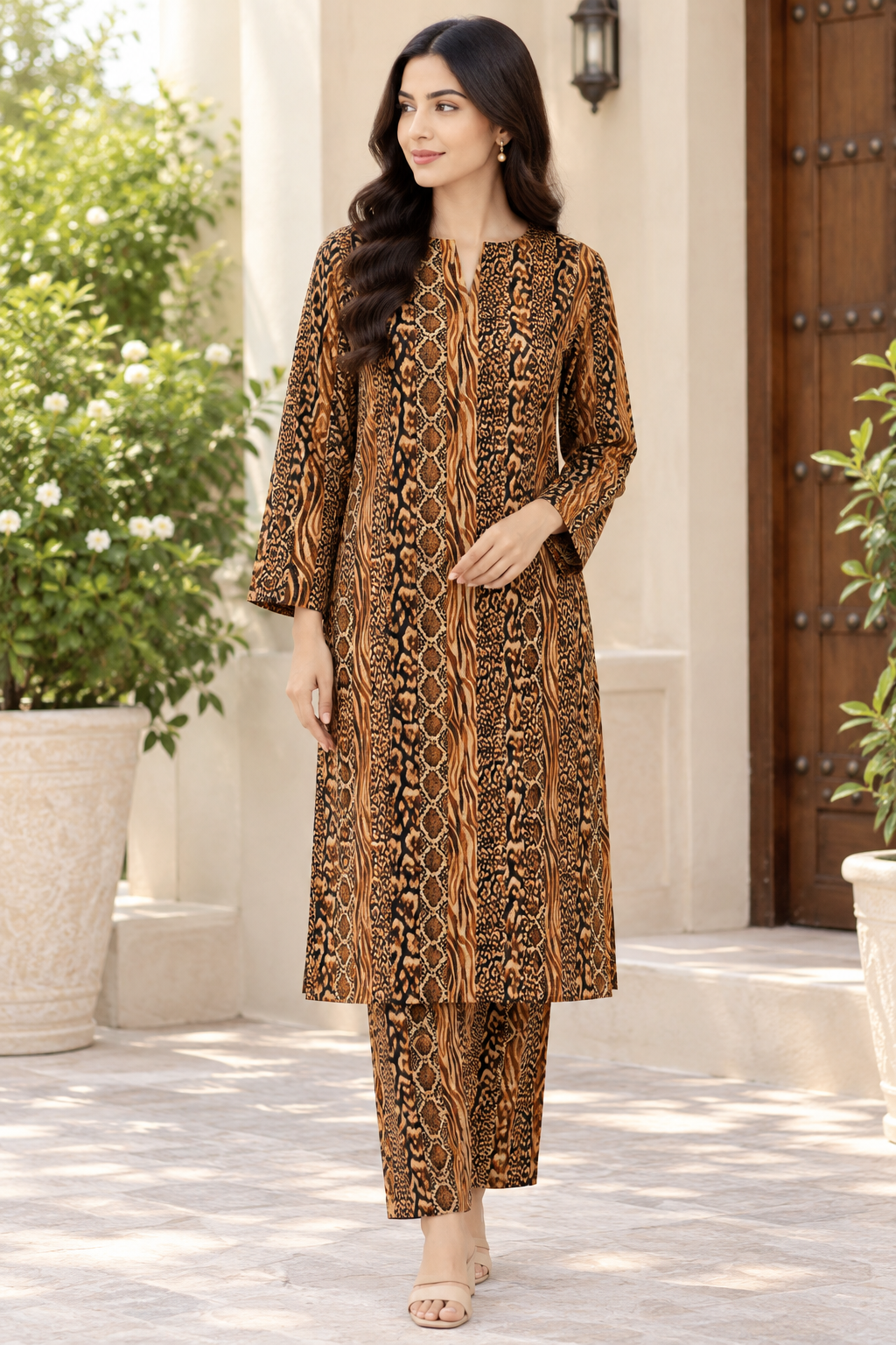 REGALIA IDENTIC ALL OVER KHADDAR 2PC VOL.01 D8