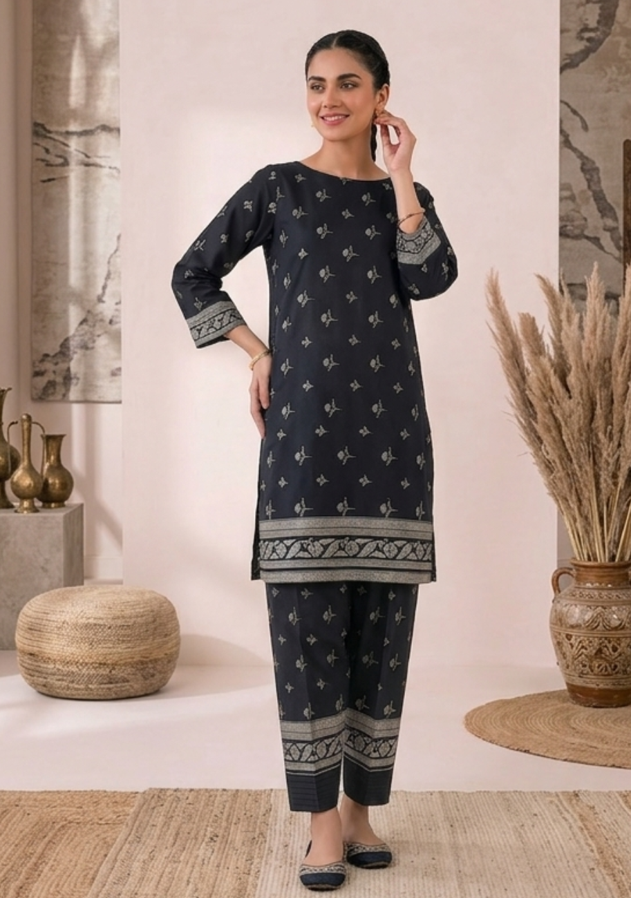 Bin Saeed Premium Allover Printed Summer Lawn 2pc D9