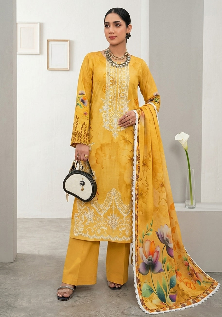 Muntaha Embroidered Luxury Fancy Embroidered 3pc D3