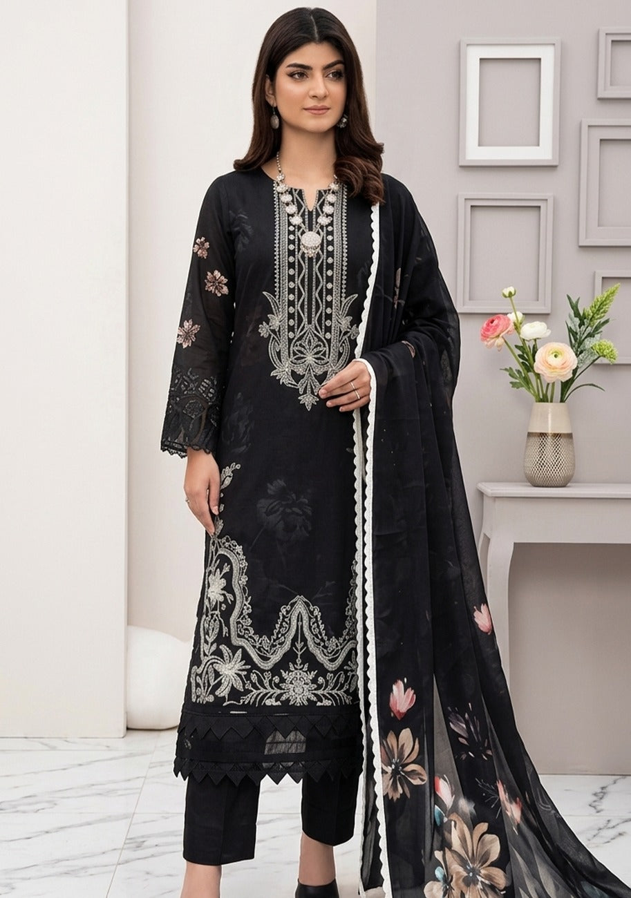 Muntaha Embroidered Luxury Fancy Embroidered 3pc D4