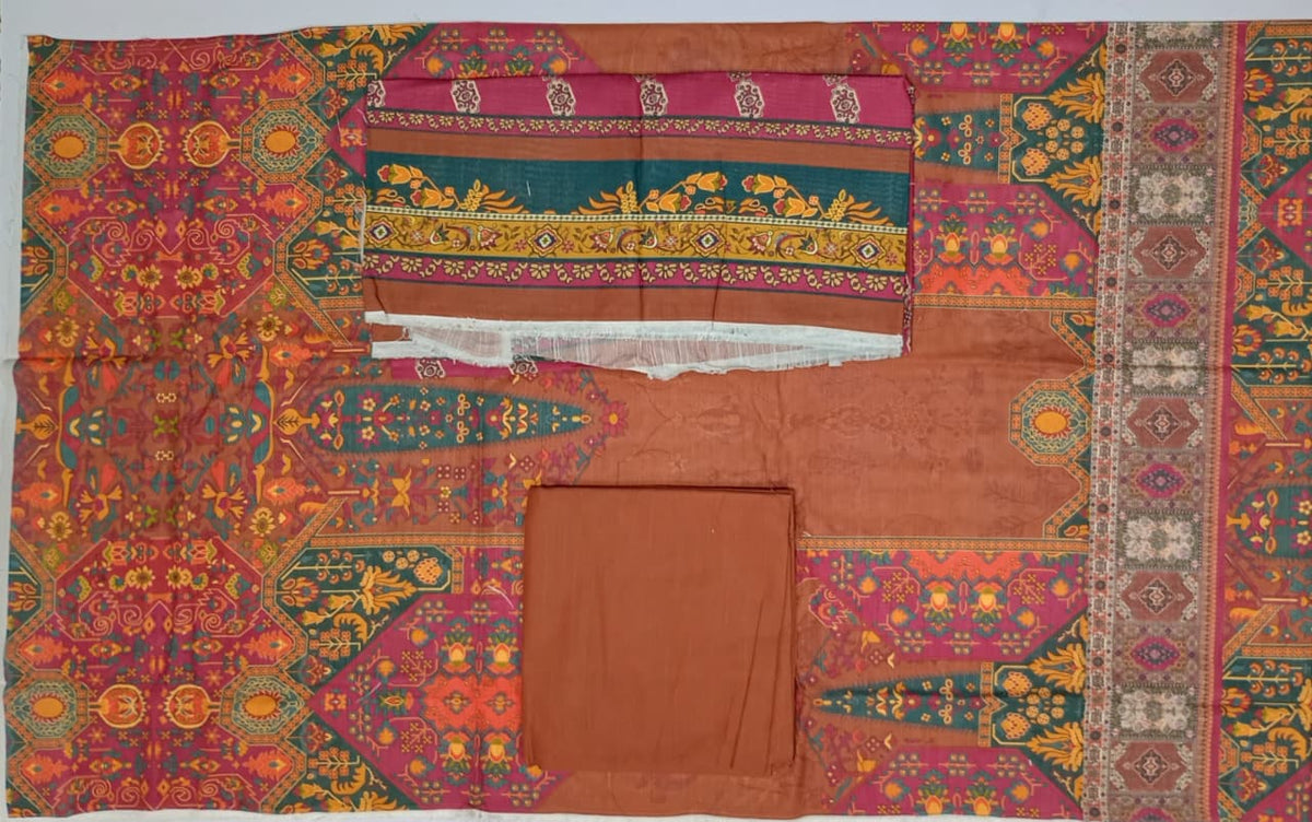 BONANZA SATRANGI Printed Premium Khaddar 3-Piece Vol. 01.D5