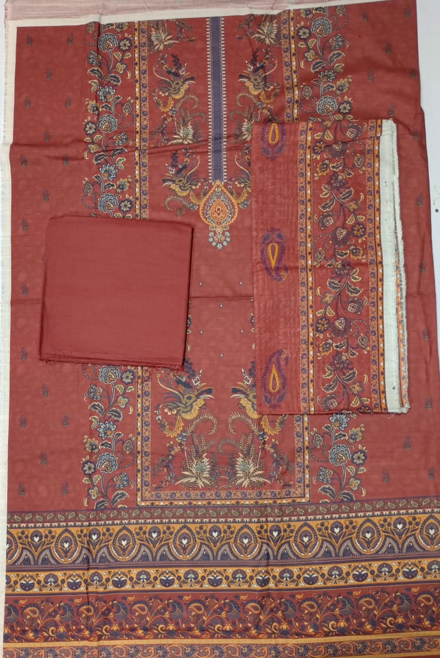 BONANZA SATRANGI Printed Premium Khaddar 3-Piece Vol. 01.D2