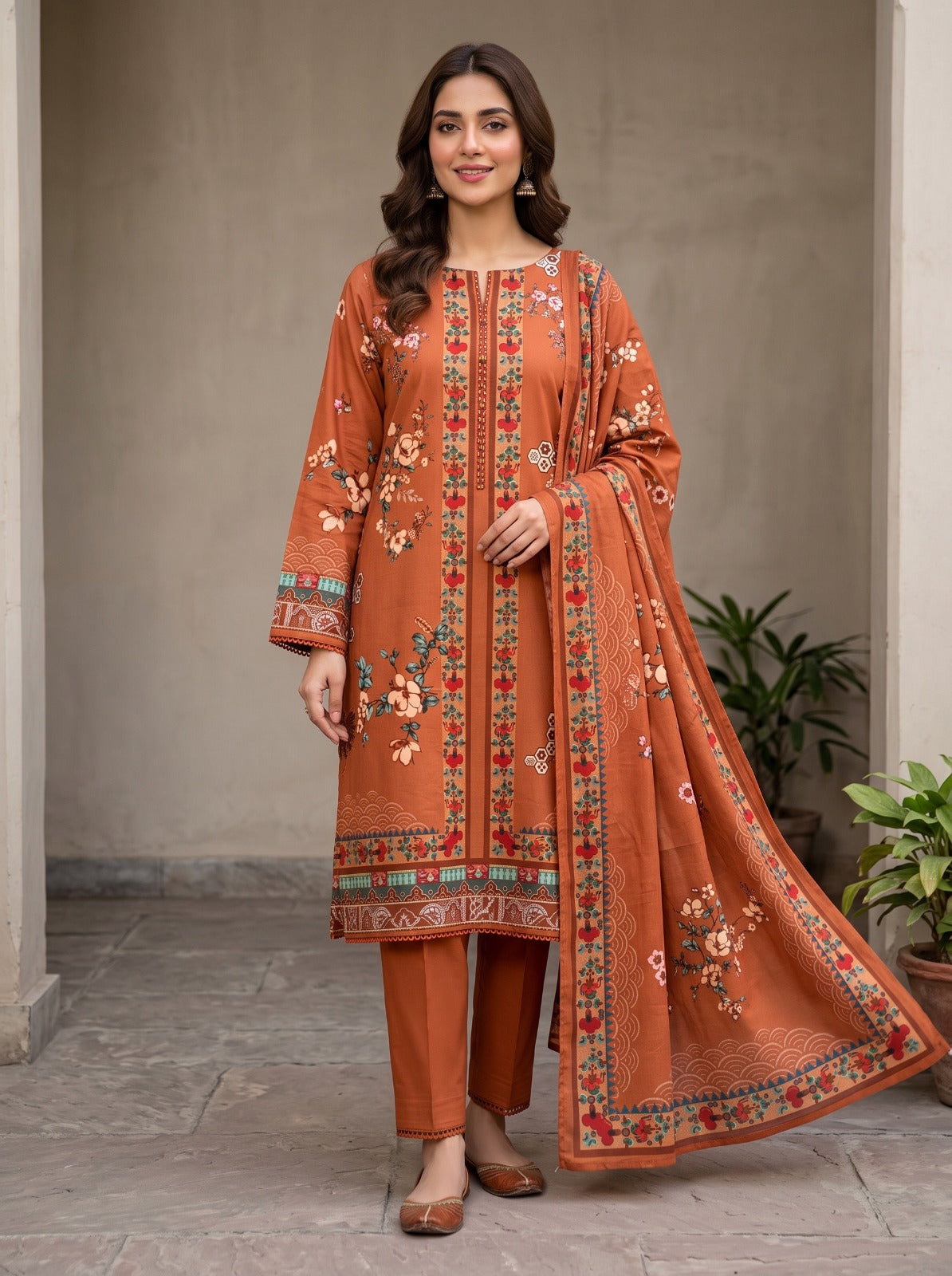ALZOHAIB Printed Premium Linen 3-Piece Vol. 01 – D5