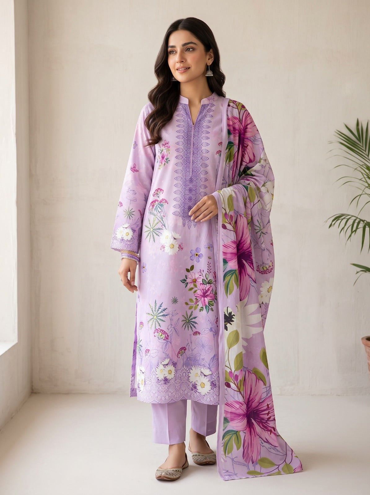 ALZOHAIB Printed Premium Linen 3-Piece Vol. 01 – D2