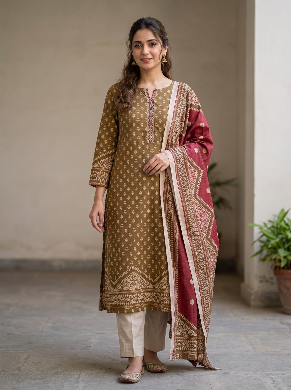 BONANZA SATRANGI Printed Premium Khaddar 3-Piece Vol. 01.D8