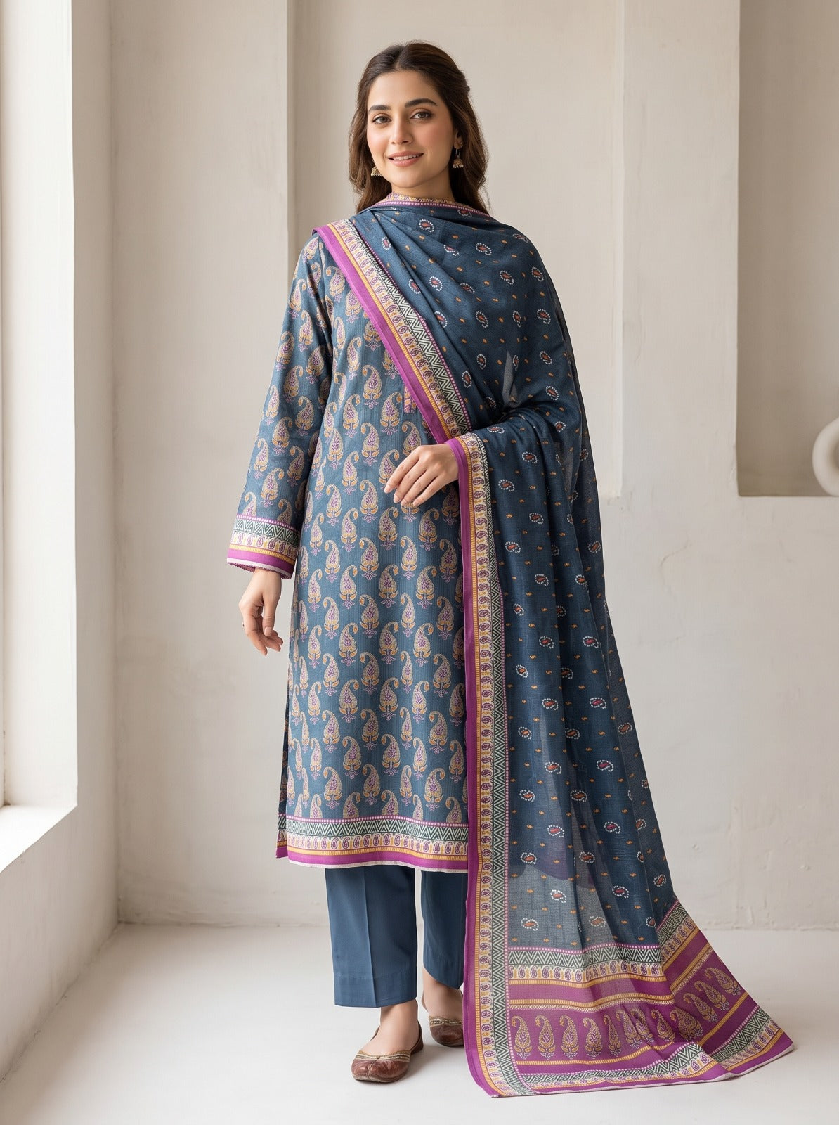 Riwayat Printed Premium Dobby Linen 3 Piece Vol.01 D2