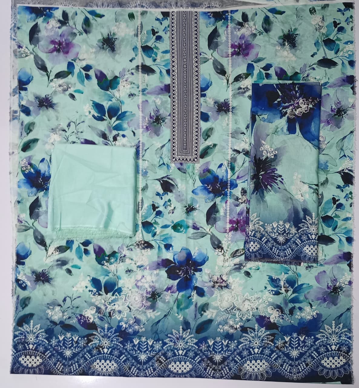 Bin Inam Printed Rice Karandi 3 Piece Vol.1 D9