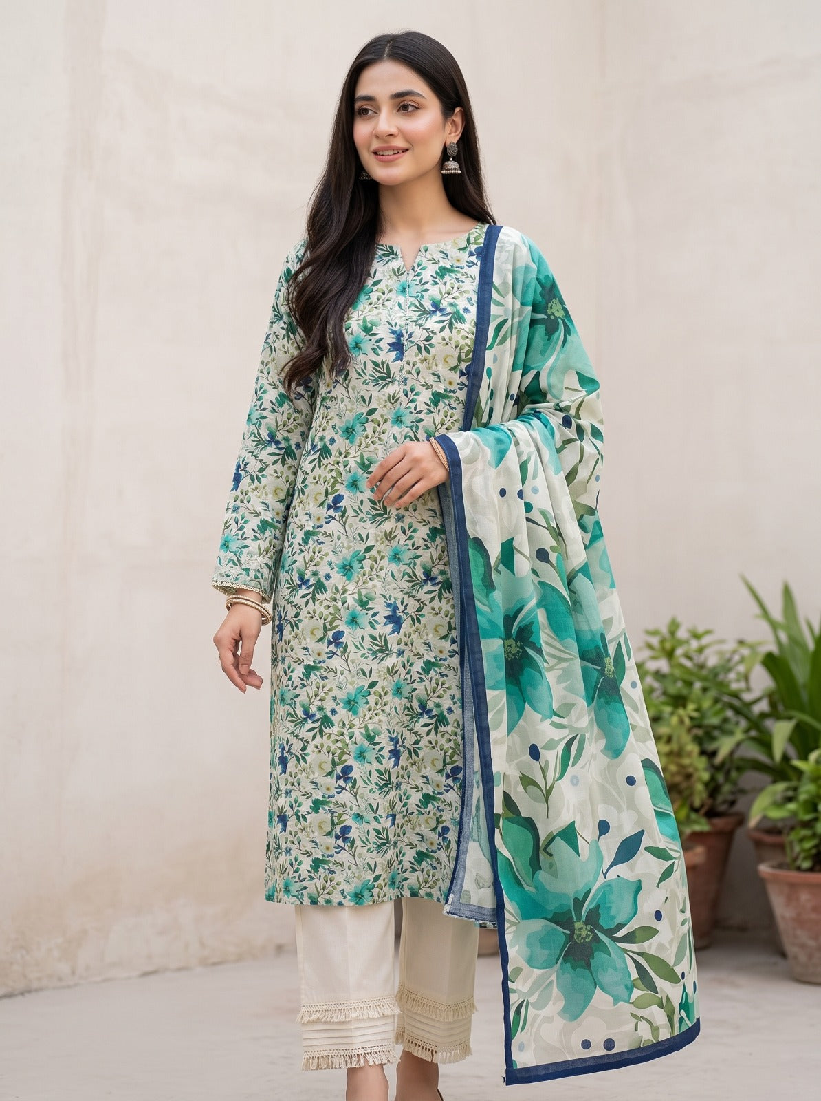 Bin Inam Printed Rice Karandi 3 Piece Vol.1 D3
