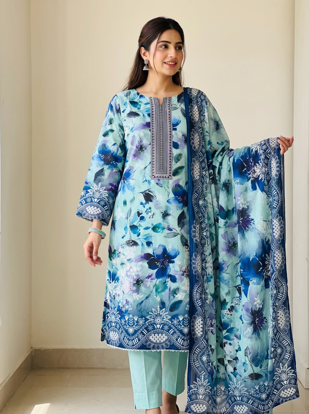 Bin Inam Printed Rice Karandi 3 Piece Vol.1 D9