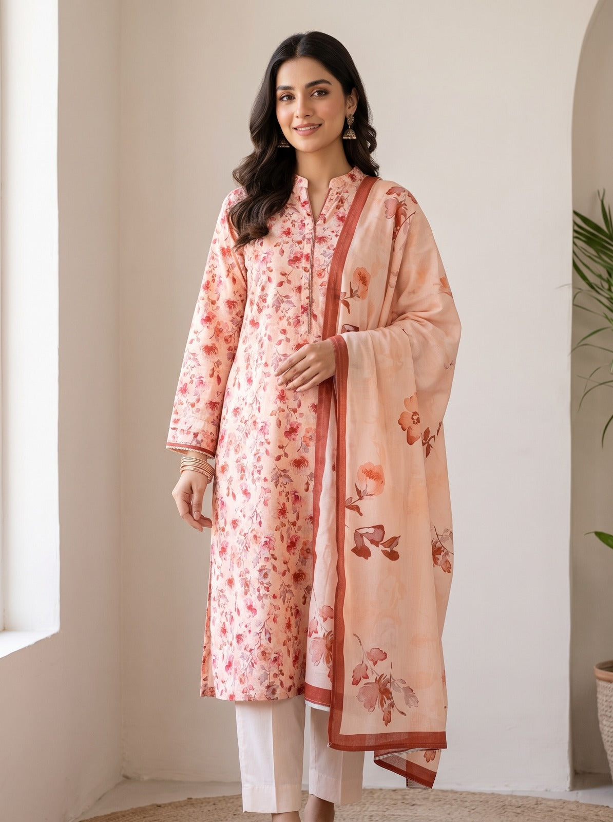 Bin Inam Printed Rice Karandi 3 Piece Vol.1 D11