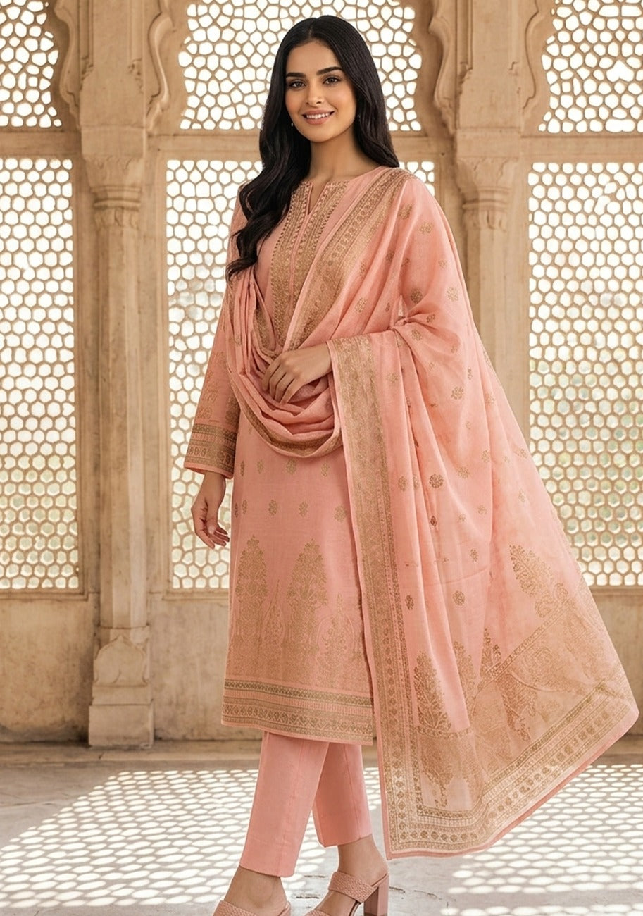 Regalia Jacquard Printed Lawn 3pc vol.2.D4