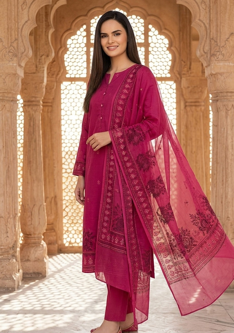 Regalia Jacquard Printed Lawn 3pc vol.2.D7