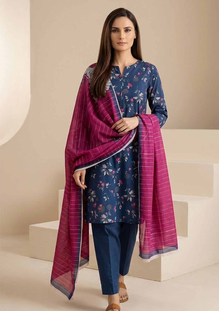 Regalia Jacquard Printed Lawn 3pc vol.3.D5