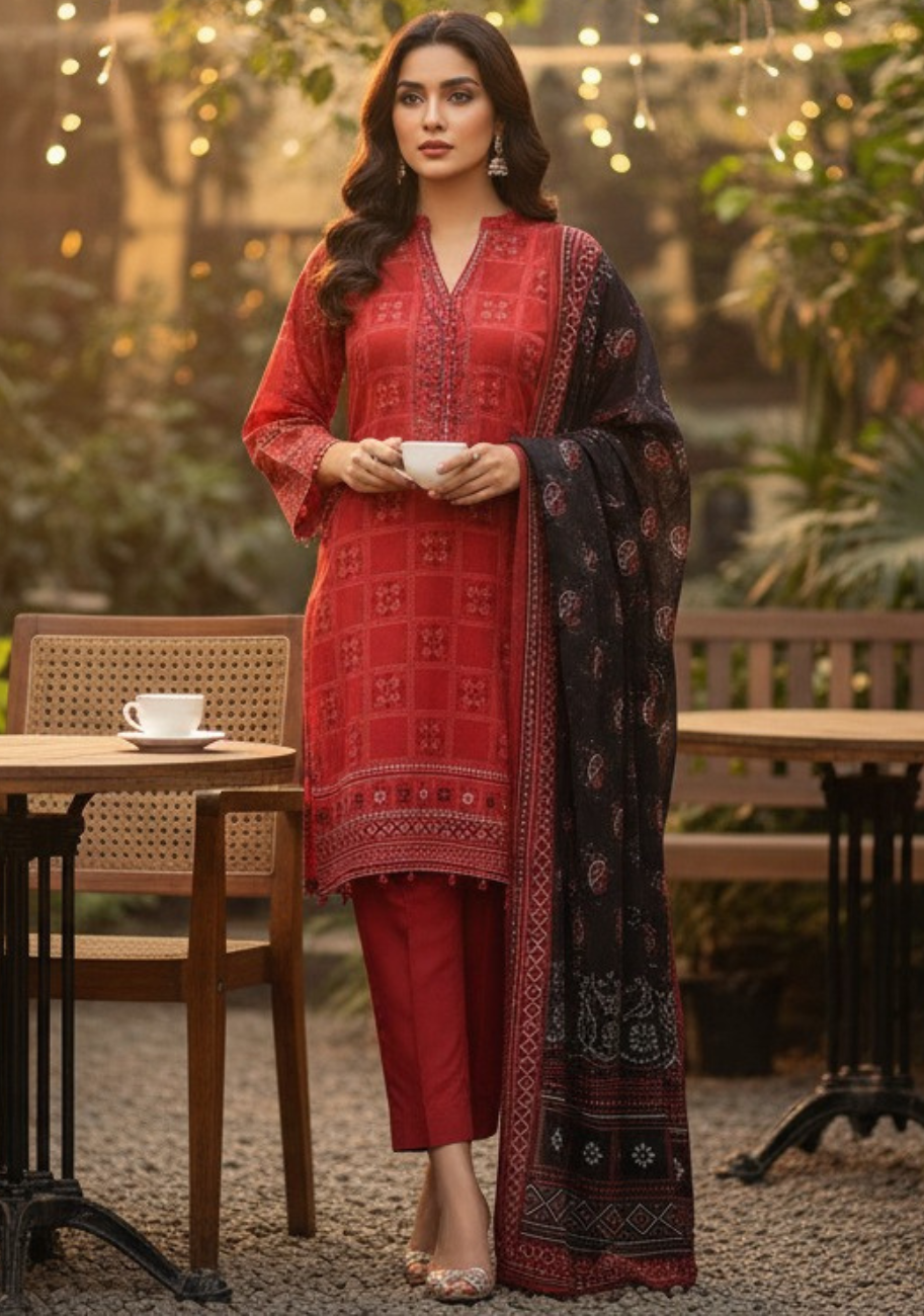 Safina Premium Printed Lawn 3pc Suit Vol-2-D2