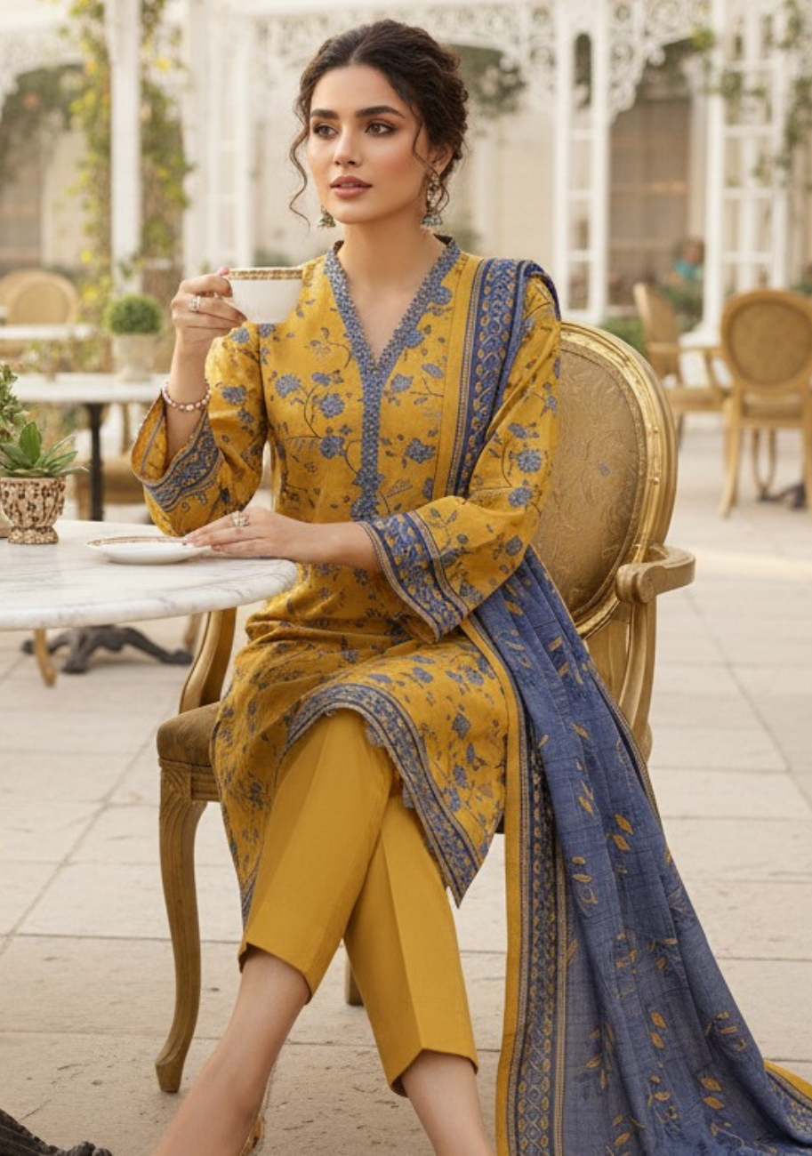 Safina Premium Printed Lawn 3pc Suit Vol-2-D3