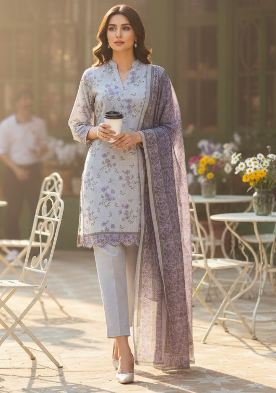 Safina Premium Printed Lawn 3pc Suit Vol-2-D4