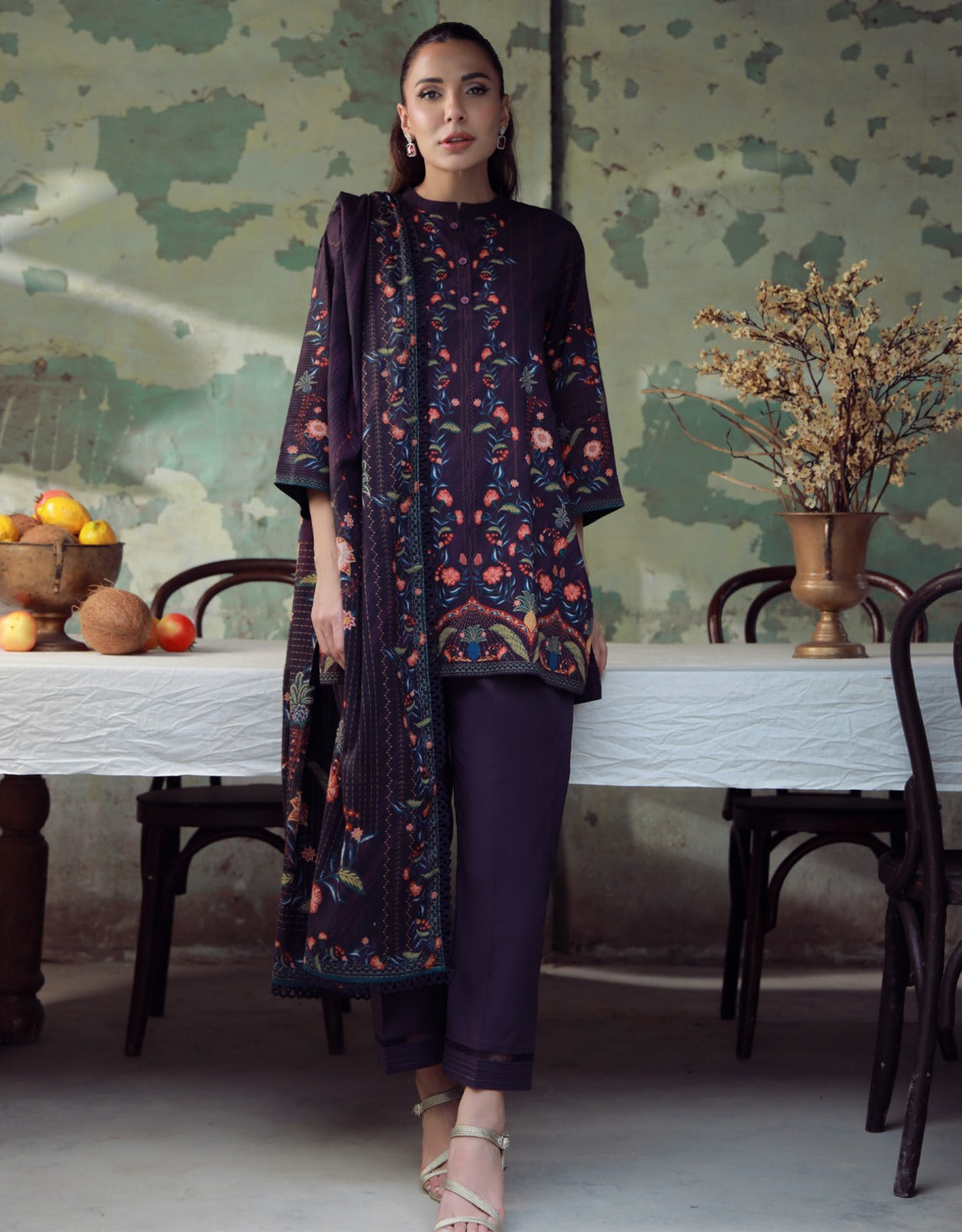 Sahar Premium Digital Printed Elegant Summer Lawn 3pc D9