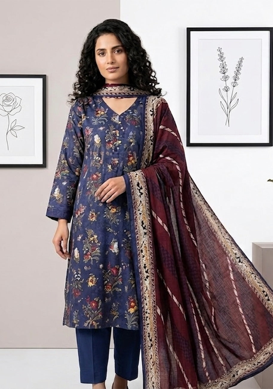 Salina Regalia Digital Printed Lawn 3pc Vol-17-D1
