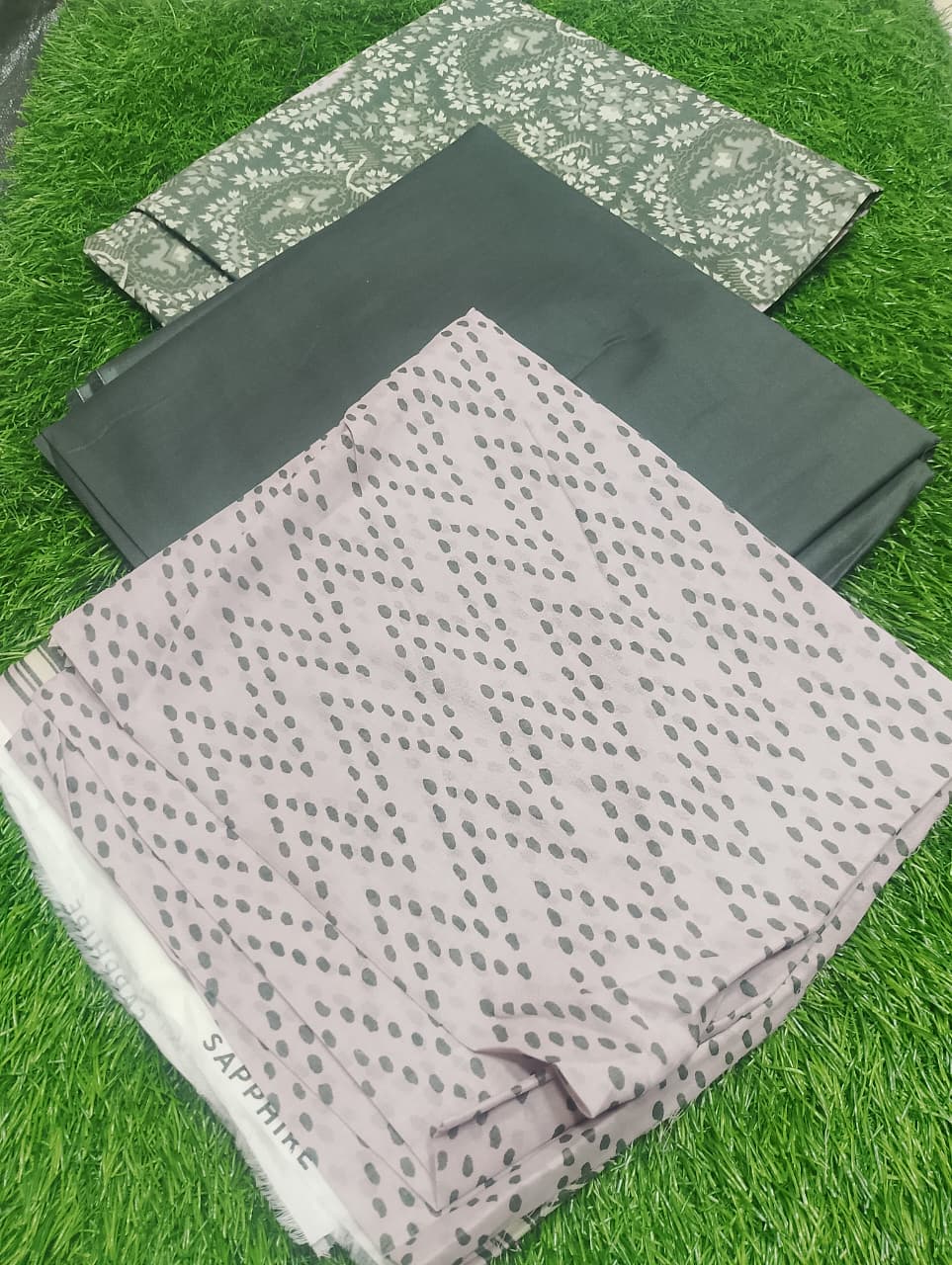 Sapphire Printed Premium Lawn 3pc Vol-2-D5