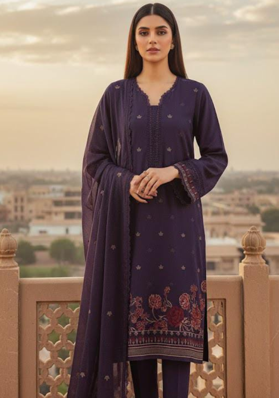 Saya Premium Jaquard 3pc Summer Suit Vol-3-D8