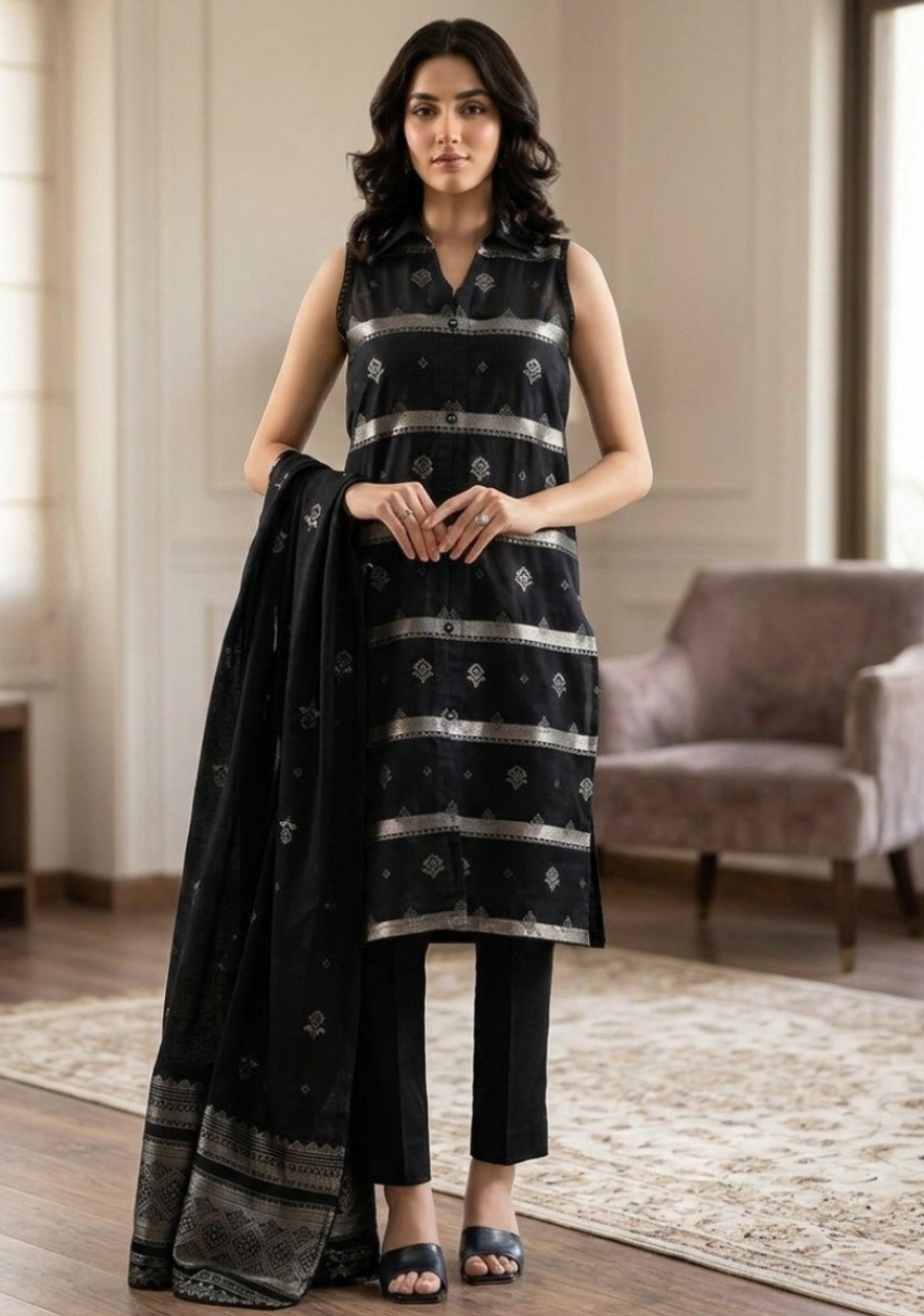 Saya Premium Jaquard 3pc Summer Suit Vol-3-D3