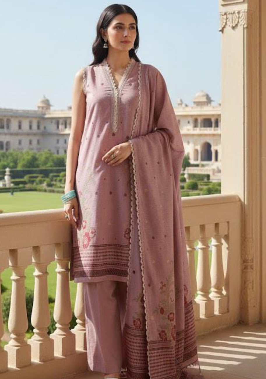 Saya Premium Jaquard 3pc Summer Suit Vol-3-D7