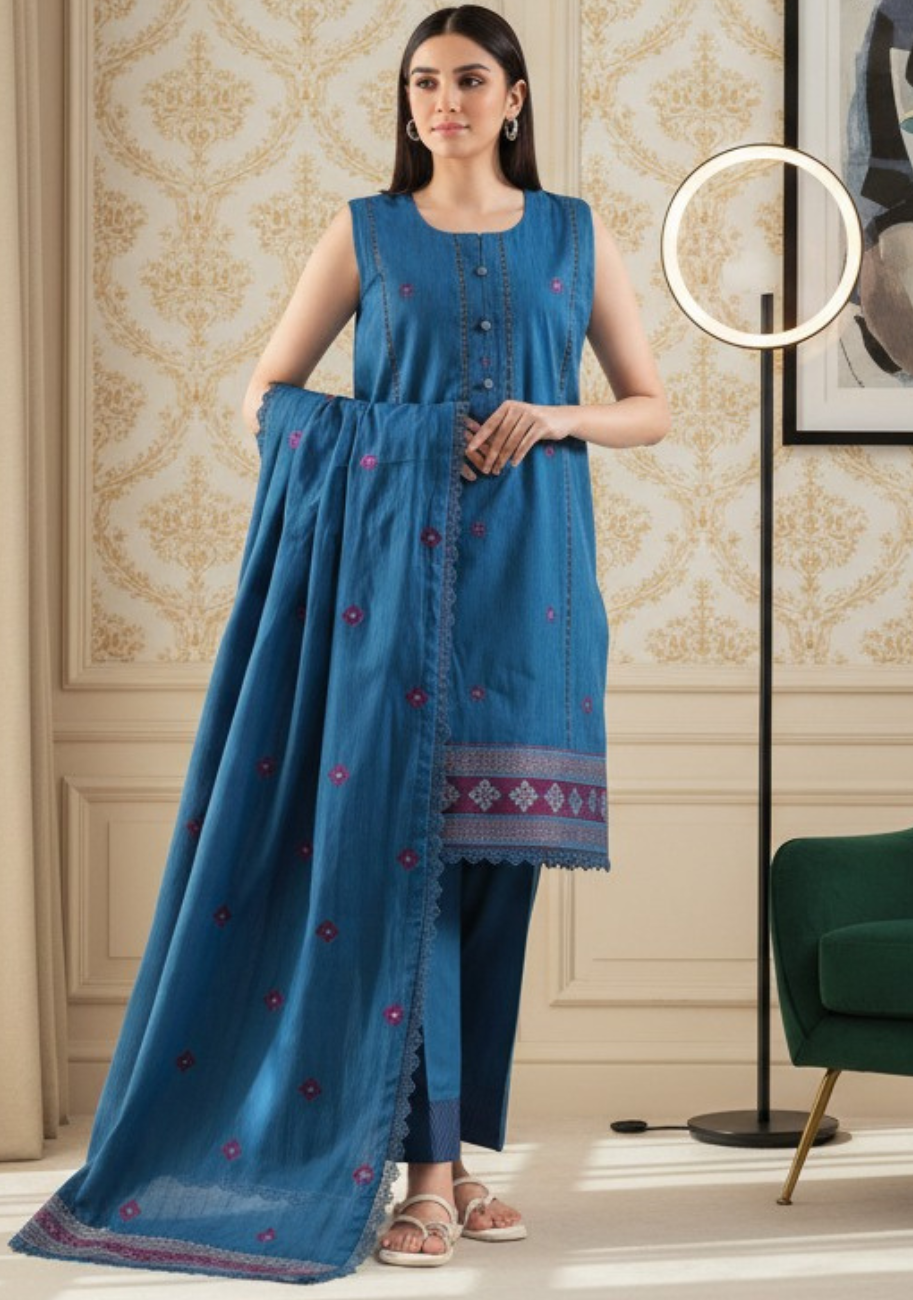 Saya Permium Jaquard 3pc Summer Suit Vol-1.D1