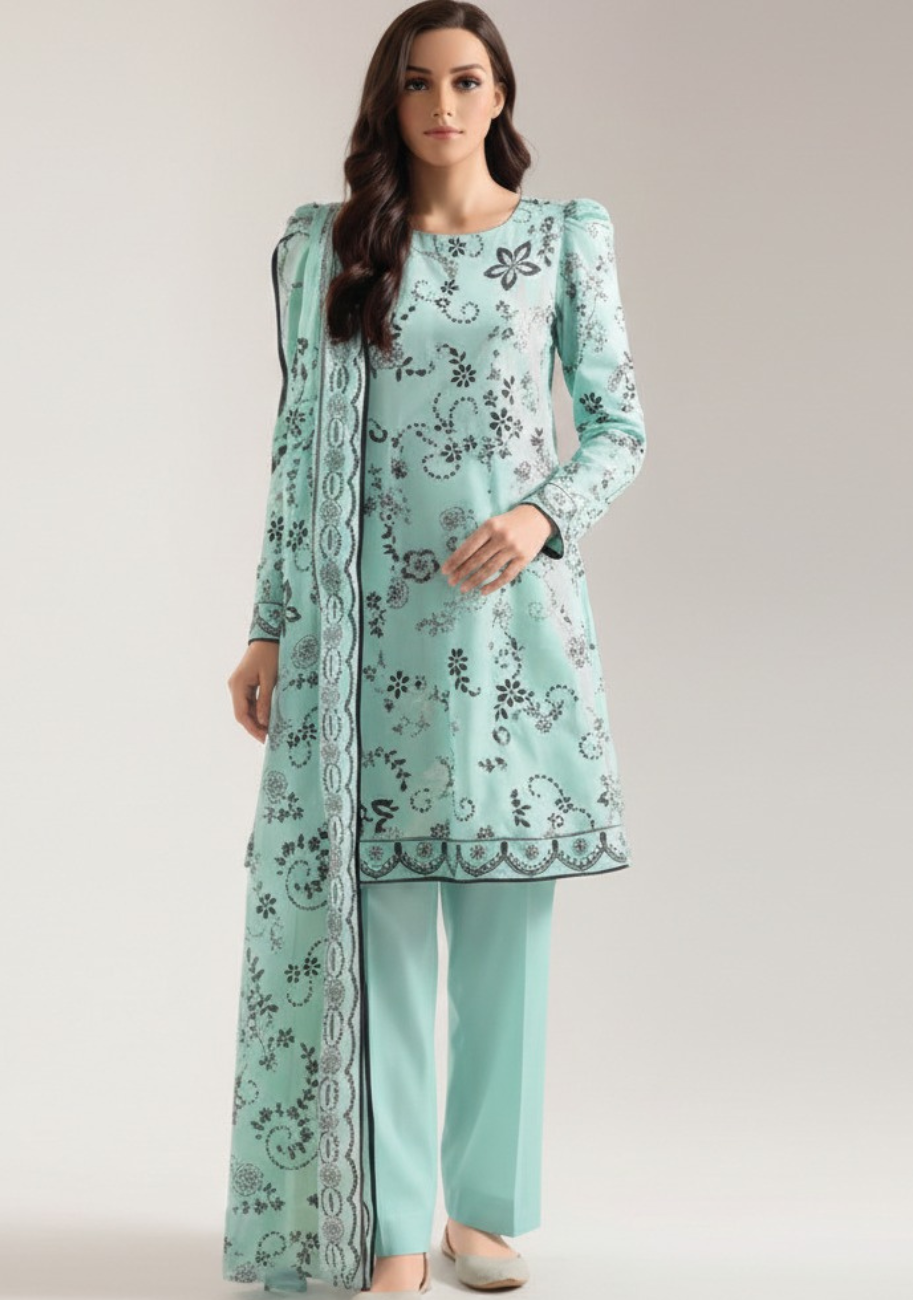 SAYA Premium Printed Lawn 3Pc Vol.07-D10