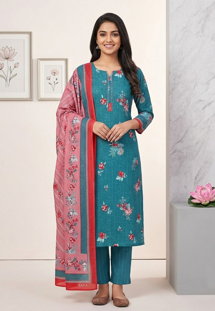 SAYA Premium Printed Lawn 3Pc Vol.12.D5