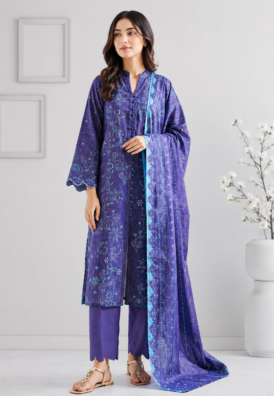 SAYA Premium Printed Lawn 3Pc Vol.12.D6