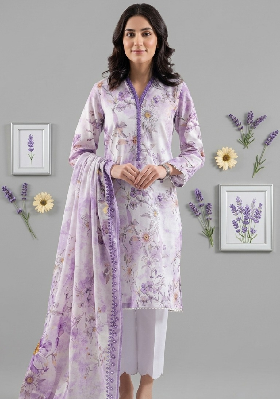 SAYA Premium Printed Lawn 3Pc Vol.10.D4