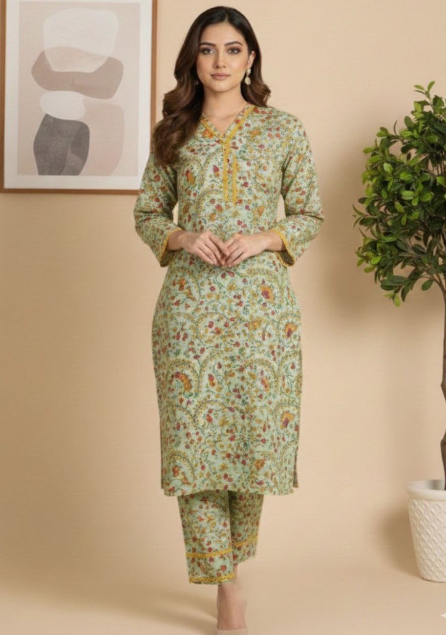 Bin Saeed Luxury Stitched Printed Lawn 2pc Suit D12