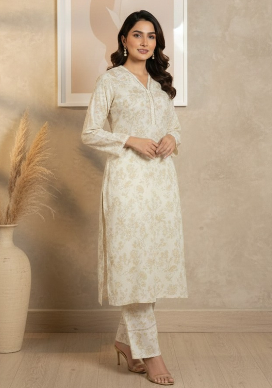 Bin Saeed Luxury Stitched Printed Lawn 2pc Suit D17