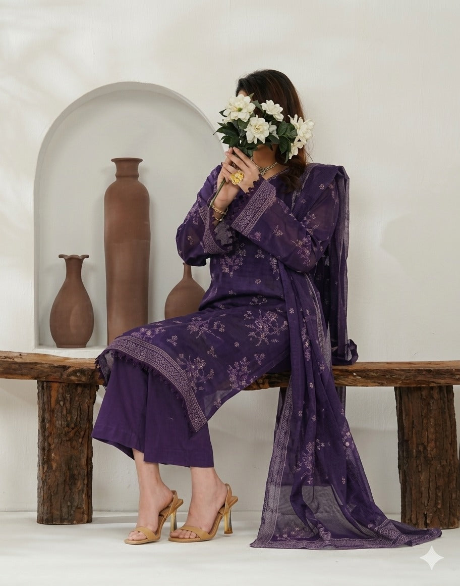 VS Shahkar Printed Premium Lawn 3pc D9