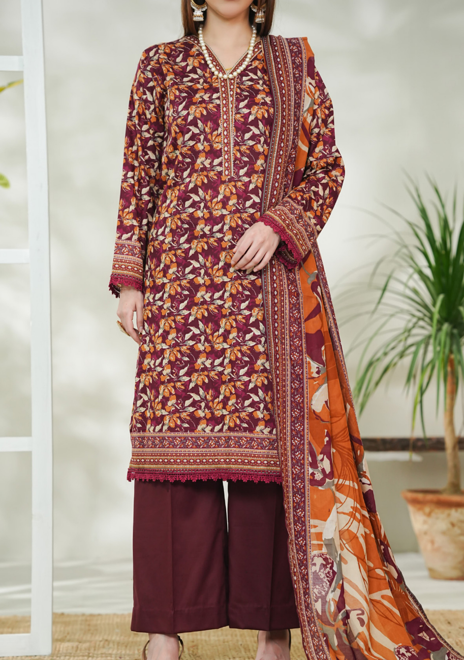 Vs Daman Exclusive Printed Lawn 3pc Vol-1-D21