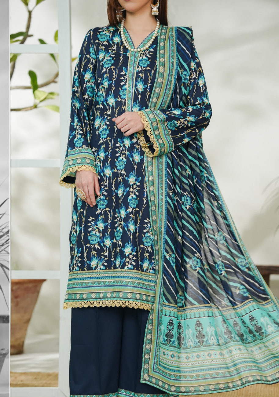 Vs Daman Exclusive Printed Lawn 3pc Vol-1-D22