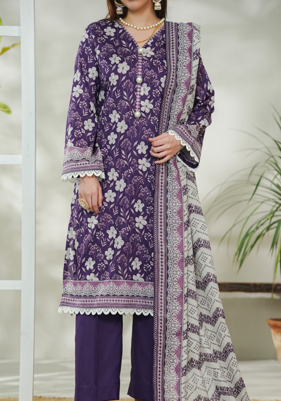 Vs Daman Exclusive Printed Lawn 3pc Vol-3-D27