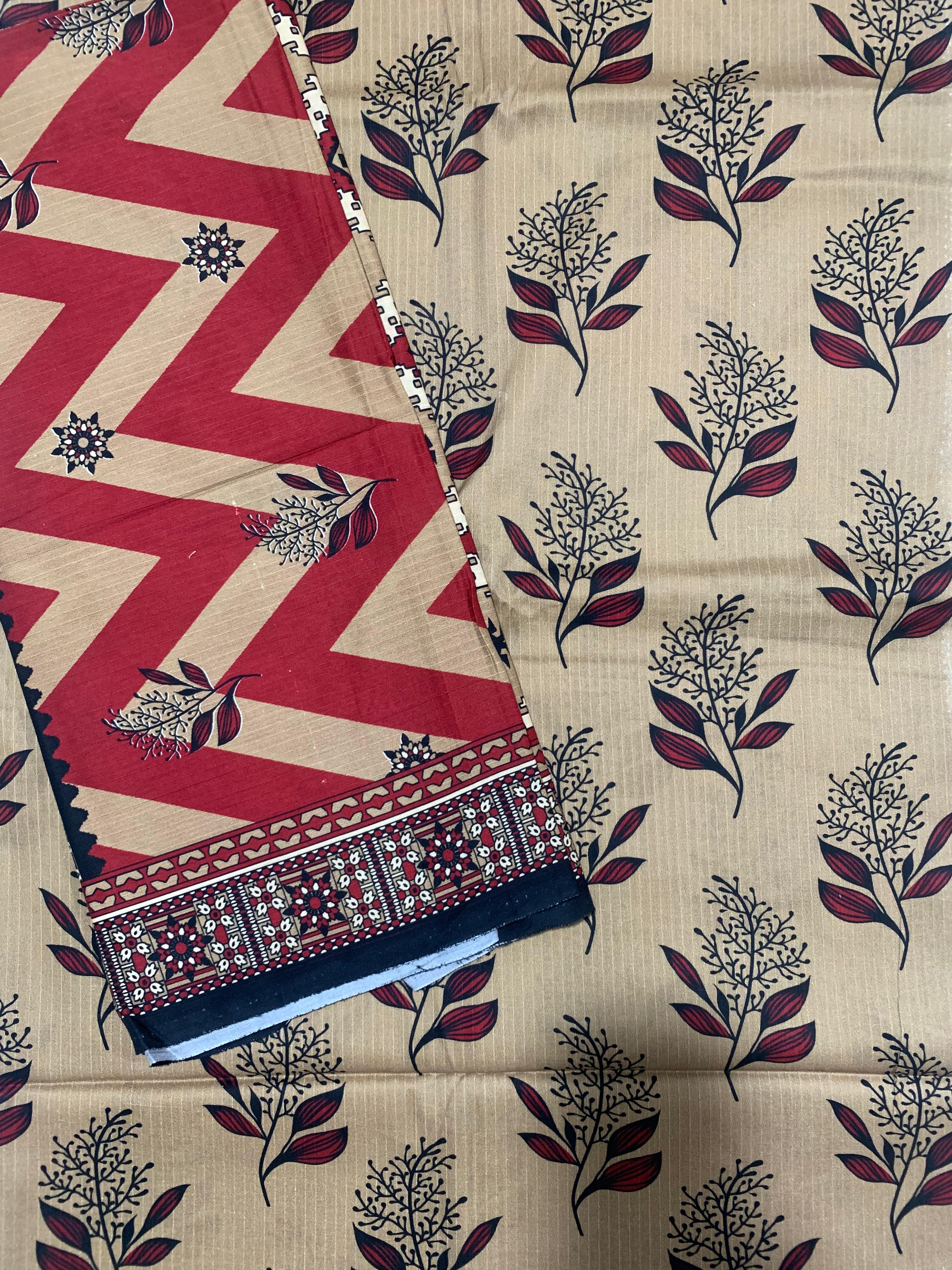 Bin Inam Printed Banadora Linen 3pc D4